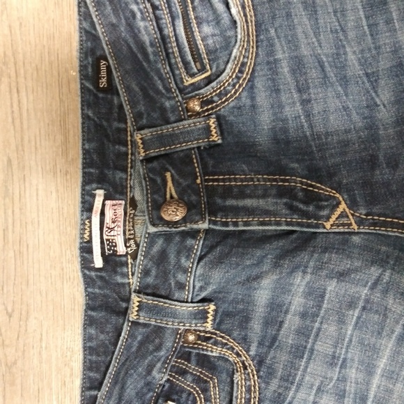 be Rock by Express dark faded embroidered jeans. - Picture 7 of 7